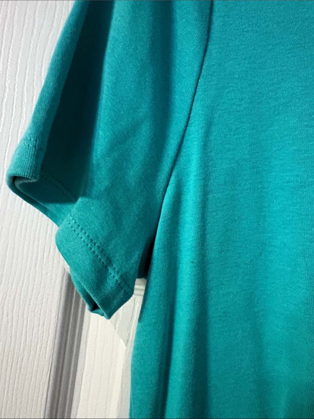 Chaps Women's Teal V-Neck Short Sleeve Tee - Picture 5 of 5